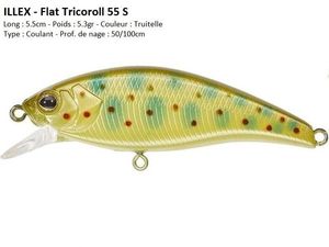 Lures Illex FLAT TRICOROLL 55 S (Truitelle)