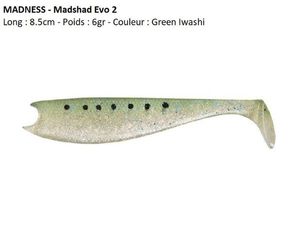 Lures Madness MADSHAD EVO 2 85 (Green Iwashi)
