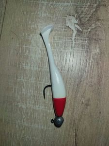 Lures null Shad blanc et rouge 