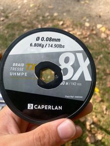 Lines Caperlan Tresse 0,08mm 6.80Kg 8x 130m