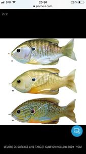 Lures Livetarget Sunfish hollow body  natural/olive