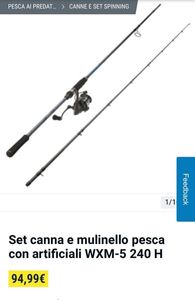 Rods Caperlan Set canna più mulinello wxm-5 240H