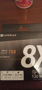 Lines Caperlan TX8 0.25mm/23.2Kg grigio 130mt