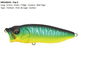 Lures Megabass POP X (Mat Tiger)