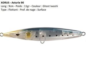 Lures Xorus ASTURIE 90 (Ghost Iwashi)