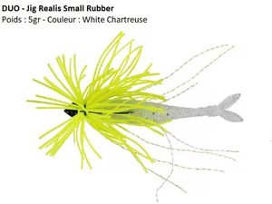 Lures Duo JIG REALIS SMALL RUBBER (White Chartreuse)