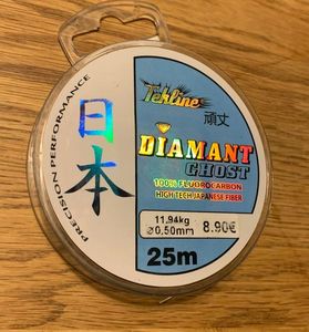 Leaders Tekline Tekline DIAMANT GHOST FLUORO 0,50mm Leaders Tekline Tekline DIAMANT GHOST FLUORO 0,50mm