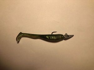 Lures Autoboat fishing Optimus shad green pearl 9 cm