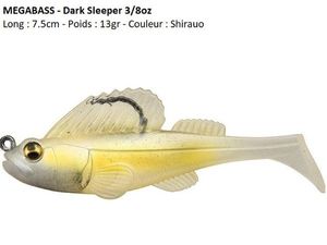 Lures Megabass DARK SLEEPER 3/8oz (Shirauo)