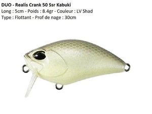 Lures Duo REALIS CRANK 50 SSR KABUKI (LV Shad)
