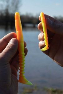 Lures Reins FAT ROCKVIBE ORANGE ET JAUNE 4 POUCES