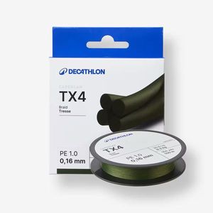 Lines Caperlan Tresse pêche aux leurres 4 brins TX4 Kaki