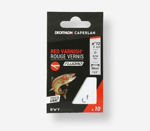 Hooks Caperlan Hameçons montés pêche SN HOOK fluoro red varnish