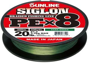 Lignes Sunline Siglon X8 PE 1.2 Dark Green 150m