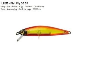 Lures Illex FLAT FLY 50 SP (Chartreuse)