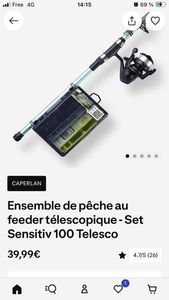 Rods Caperlan Ensemble feeder télescopique
