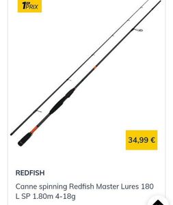 Rods Redfish Canne redfish master lures 180 L SP