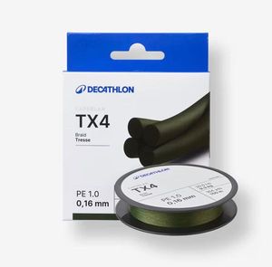 Lines Caperlan CAPERLAN Tresse pêche aux leurres 4 brins TX4 Kaki 0,12mm