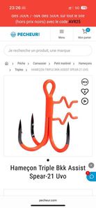 Hooks BKK Assist spear-21 UVO 1/0