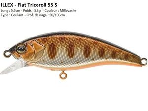 Lures Illex FLAT TRICOROLL 55 S (Millevache)