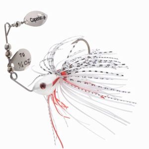 Lures Caperlan Spinnerbait Clark 1/4 Oz White And Red
