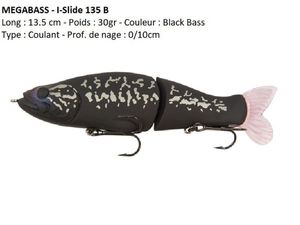 Lures Megabass I-Slide 135 B (Black Bass)
