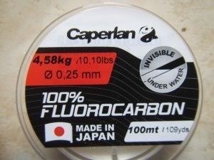 Leaders Caperlan Fluorocarbon 100% 100 M 4,58kg/0,25mm