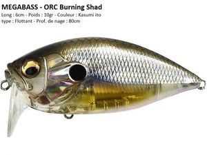 Lures Megabass ORC BURNING SHAD (Kasumi Ito)