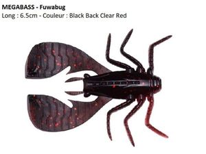 Lures Megabass FUWABUG (Black Back Clear Red)