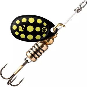 Lures Caperlan Cuillère Tournante Weta + #1 Noir Points Jaunes