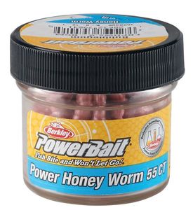 Lures Berkley Powerbait Garlic Honey Worm Bubblegum