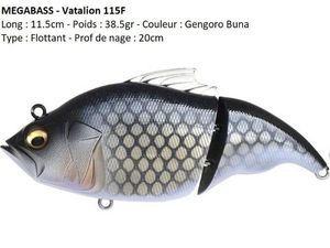 Lures Megabass VATALION 115F (Gengoro Buna)
