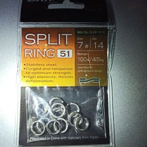 Tying BKK Split Ring #7 45Kg/100lb