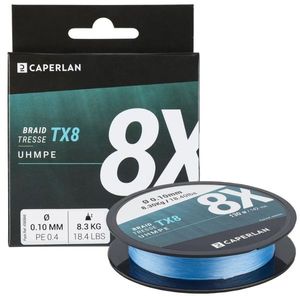 Lines Caperlan Tresse peche aux leurre tx8 - 16/100 - bleu