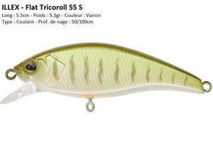 Lures Illex FLAT TRICOROLL 55 S (Vairon)