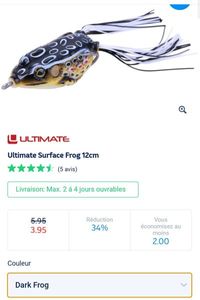 Leurres Ultimate Fishing Surface Frog