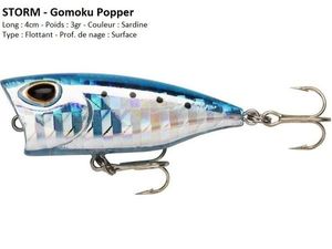 Lures Storm GOMOKU POPPER (Sardine)