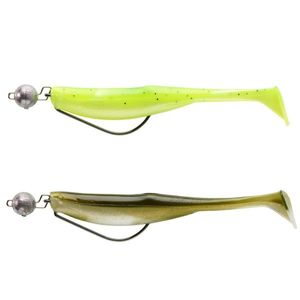 Lures Caperlan SHADTEX 130 vert olive / chartreuse 