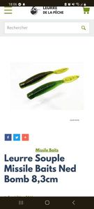 Lures Missile Baits Missile Baits Ned Bomb 8,3cm

