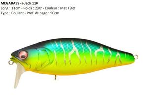 Lures Megabass I-JACK 110 (Mat Tiger)