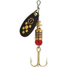 Lures Mepps Cuiller noir point jaune taille 1