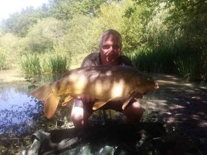 Mirror Carp caught by Alain Meunier