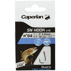 Hooks Caperlan SN HOOK FLUORO RED VARNISH 8