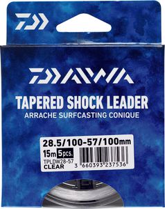 Leaders Daiwa ARRACHE SURF TAPER LEADER 15M X 5 0,20 / 0,57 TRANSLUCIDE 15M