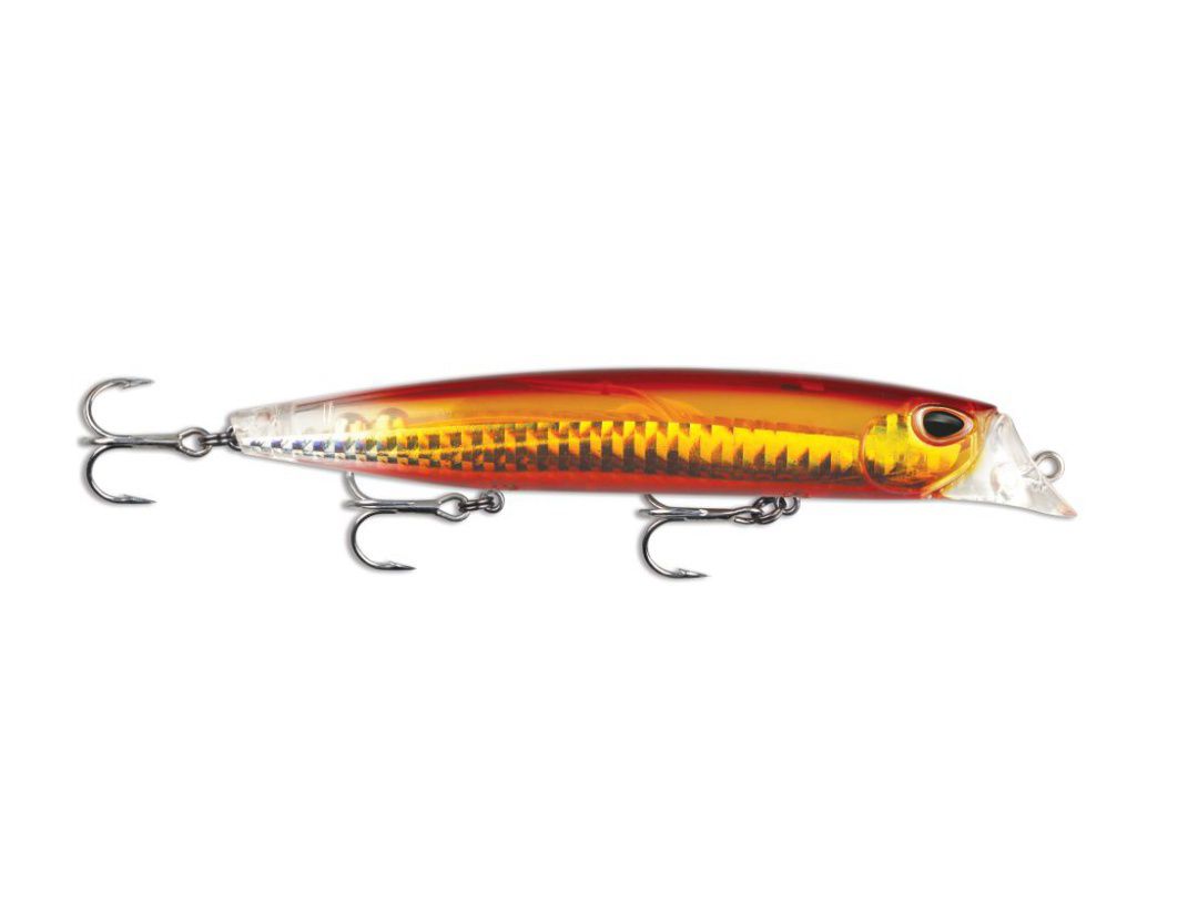 Lures Storm SO-RUN LIPLESS MINNOW SRLM120F HOLO GOLD RED