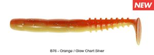 Lures Reins FAT ROCKVIBE SHAD 5" B76 - ORANGE GLOW CHART SILVER