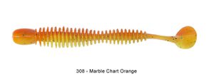 Lures Reins BUBBLING SHAD 4" 308 - MARBLE CHART ORANGE