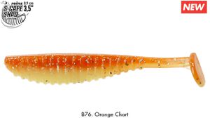 Lures Reins S-CAPE SHAD 3,5" B76 - ORANGE GLOW CHART SILVER