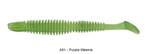 Lures Reins BUBBLING SHAD 4" A01 - PURPLE WEENIE