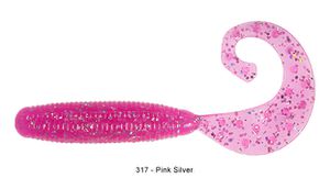 Lures Reins FAT G-TAIL GRUB 4" 317 - PINK SILVER
